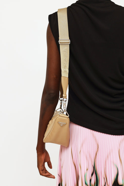 Prada Sand Beige Triangle Shoulder Bag