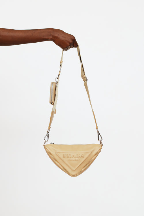 Prada Sand Beige Triangle Shoulder Bag