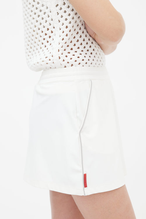 Prada Sport Cream Tennis Skirt