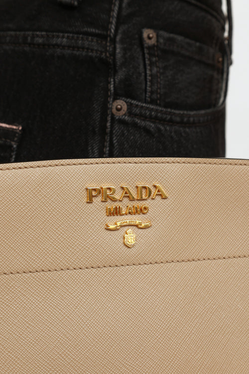 Prada Beige Saffiano Espalande Bag