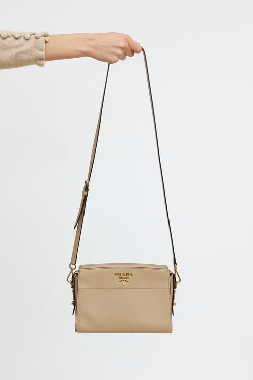 Prada Beige Saffiano Espalande Bag