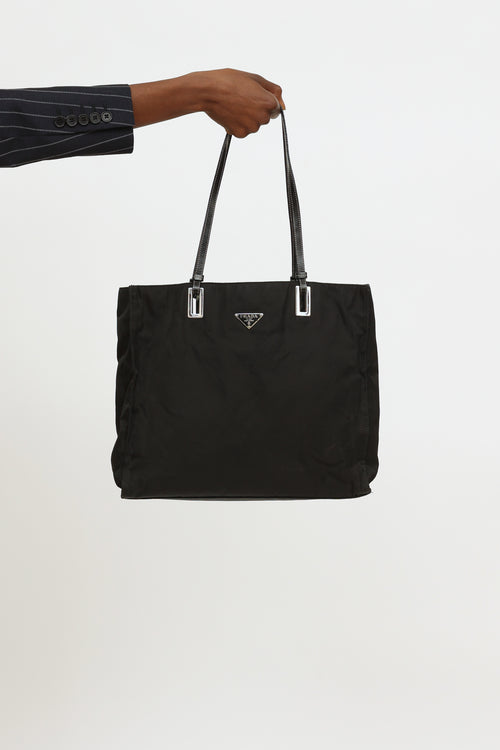 Prada Black Nylon Tote Bag