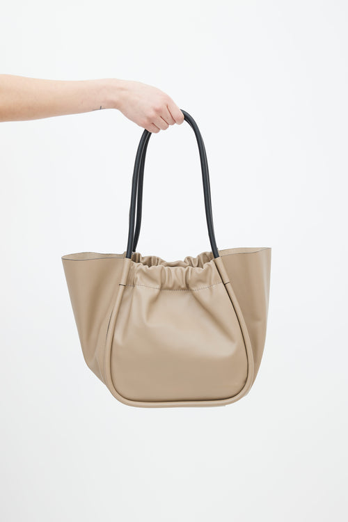 Proenza Schouler Brown Leather Large Ruched Tote