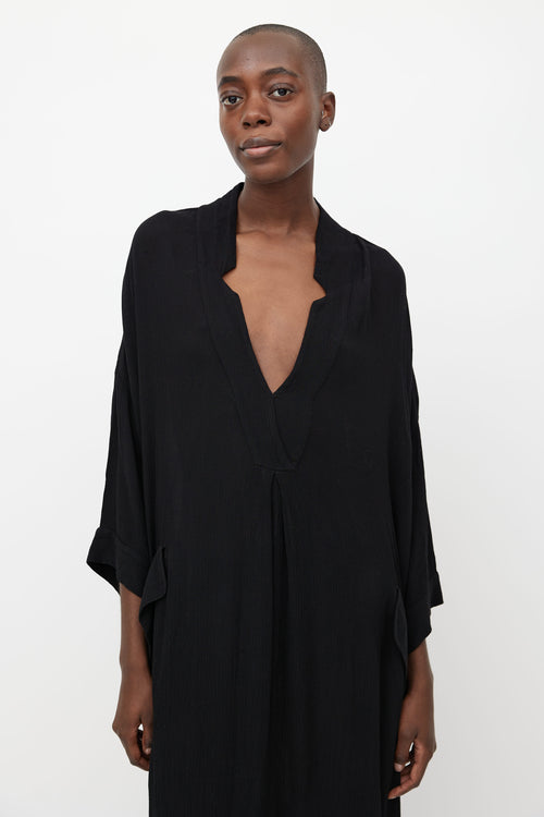 Rachel Comey Black Oversized V-Neck Dress