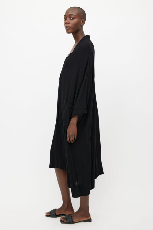 Rachel Comey Black Oversized V-Neck Dress