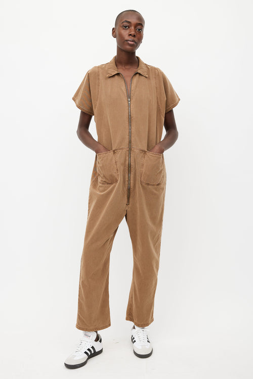 Rachel Comey Brown Collared Jumpsuit