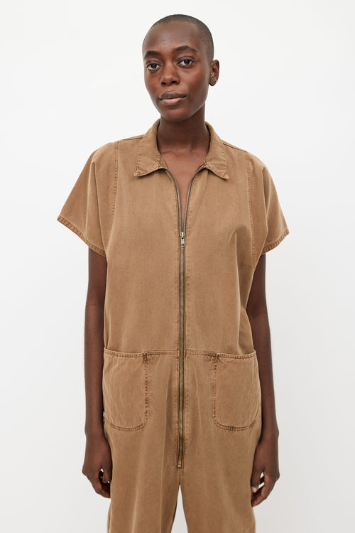 Rachel Comey Brown Collared Jumpsuit