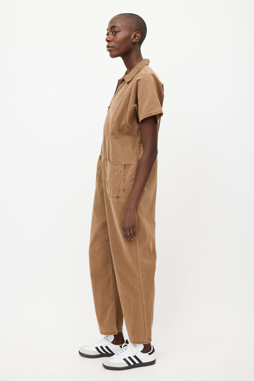 Rachel Comey Brown Collared Jumpsuit