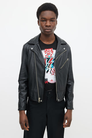 Rag 
Bone Black Leather Moto Jacket