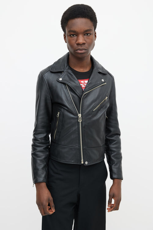 Rag 
Bone Black Leather Moto Jacket