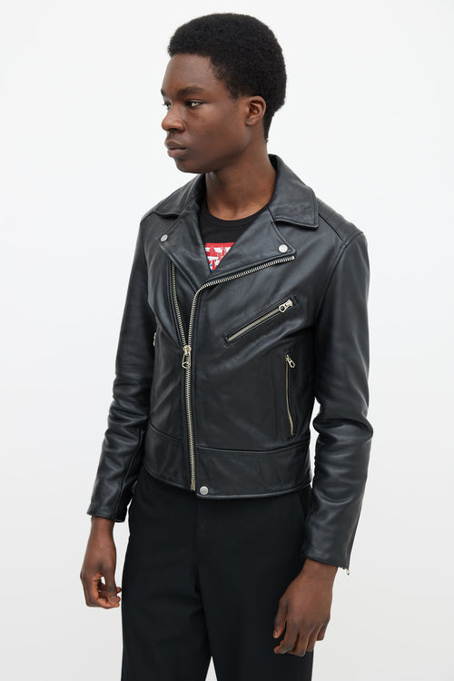 Rag 
Bone Black Leather Moto Jacket