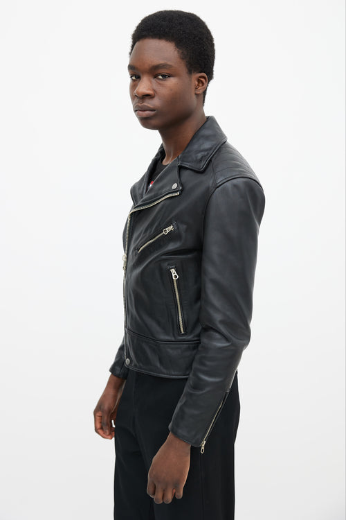 Rag 
Bone Black Leather Moto Jacket