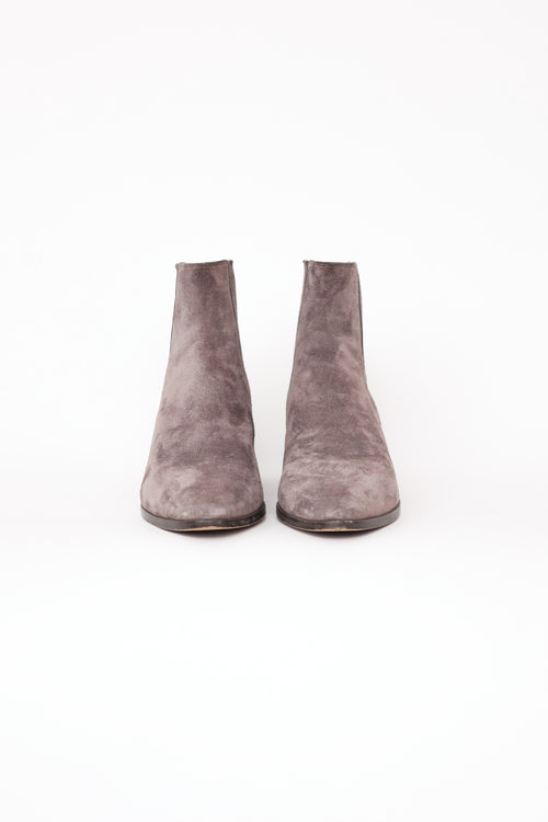 Rag 
Bone Grey Suede Chelsea Ankle Boot