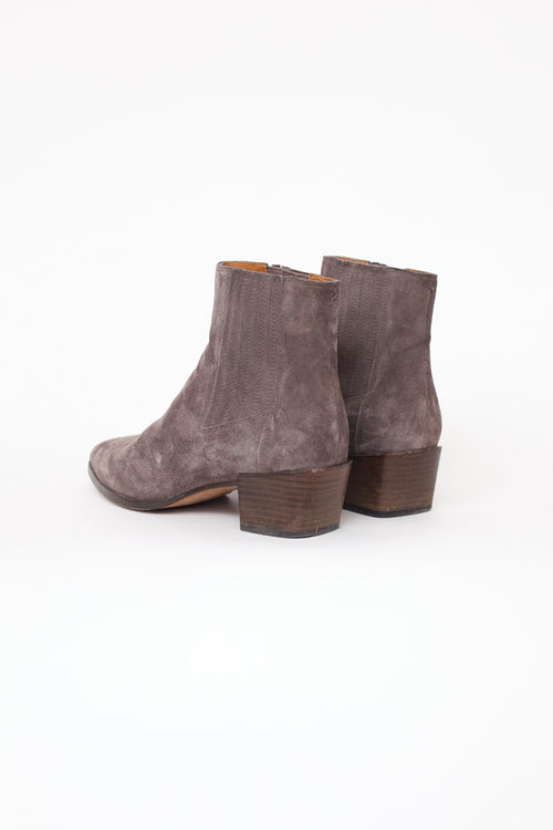 Rag 
Bone Grey Suede Chelsea Ankle Boot