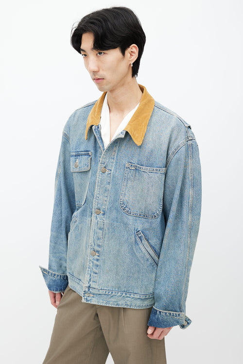 Ralph Lauren 2022 RRL Blue Sand Wash Denim Jacket