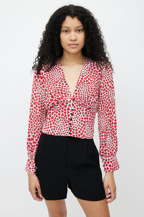 Réalisation Par Red 
White Silk Kaia Young Lovers Blouse