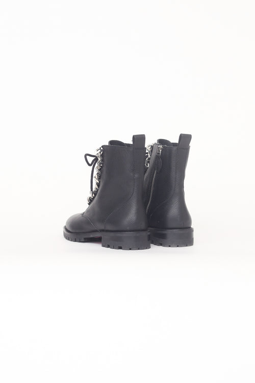 Rebecca Minkoff Black Chain Laceup Boot