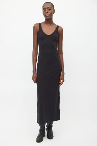 Reformation Black Sleeveless Maxi Tyra Dress