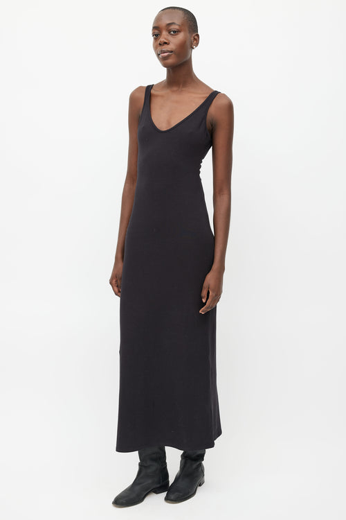 Reformation Black Sleeveless Maxi Tyra Dress