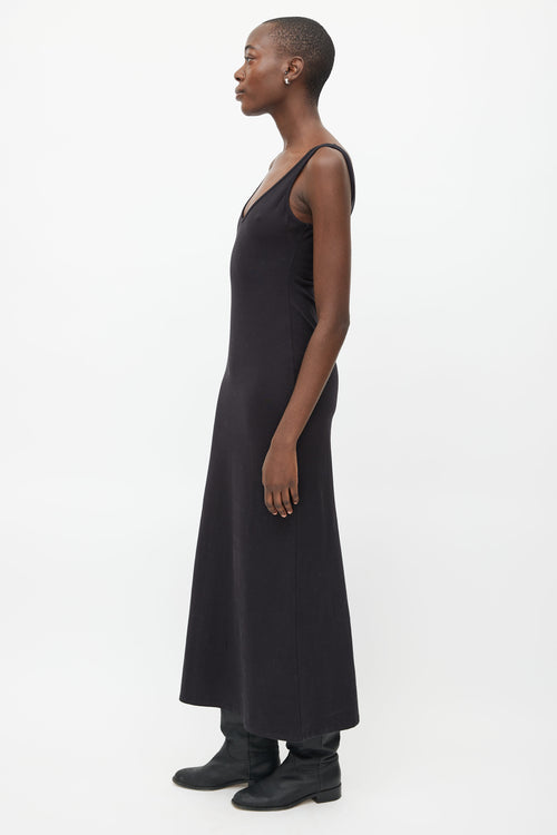 Reformation Black Sleeveless Maxi Tyra Dress