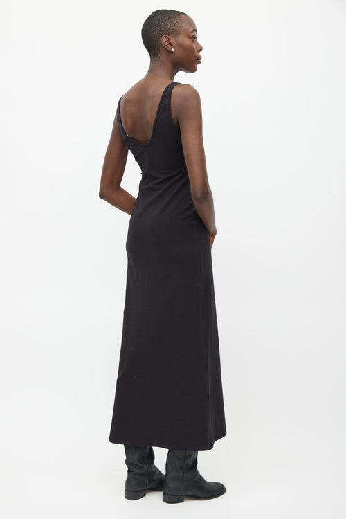 Reformation Black Sleeveless Maxi Tyra Dress