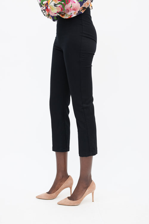 Reformation Black Slim Fit Capri Pant