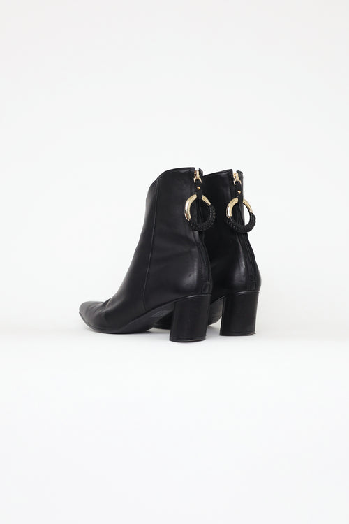 Reike Nen Black Leather Ankle Boot