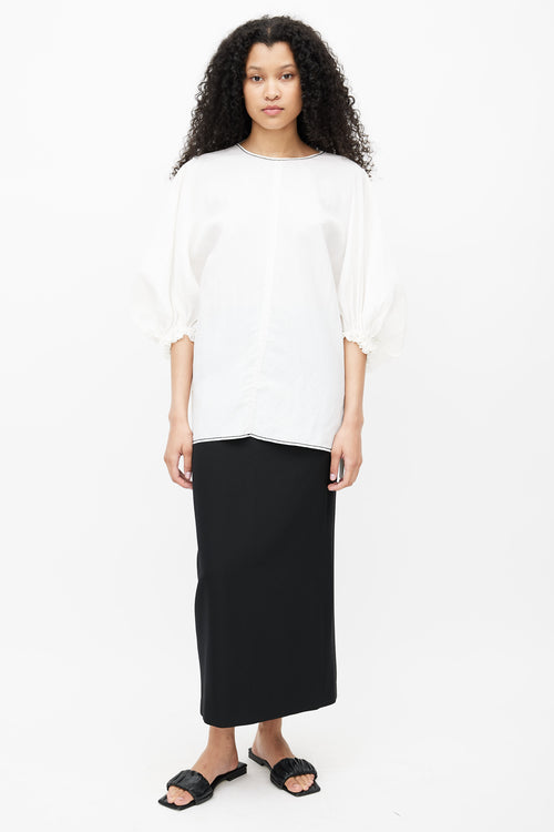 Rejina Pyo White Rowan Open Back Blouse