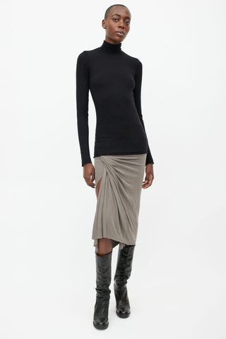 Rick Owens Lilies Black Knit Turtleneck