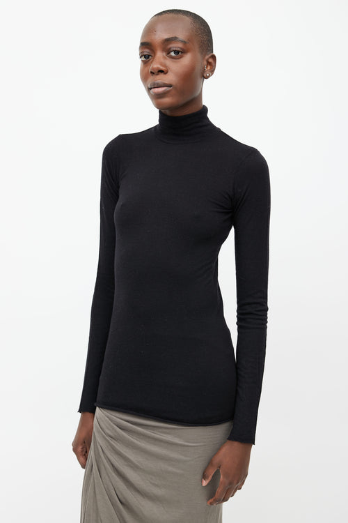 Rick Owens Lilies Black Knit Turtleneck