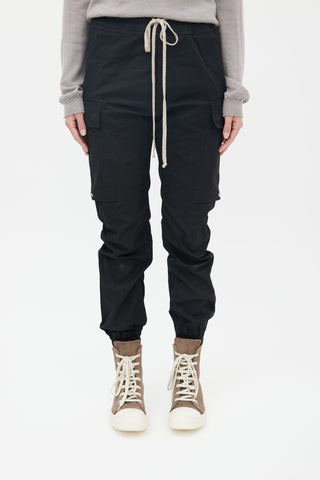 Rick Owens FW 2019 Larry Black Tapered Cargo Pant