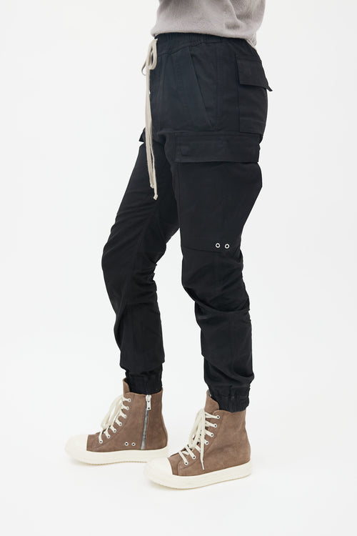 Rick Owens FW 2019 Larry Black Tapered Cargo Pant