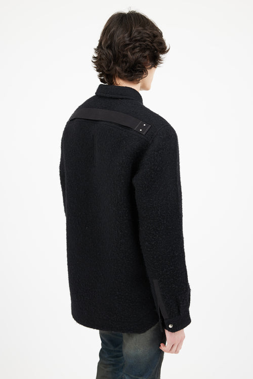 Rick Owens FW 2022 Black Wool Strobe Over Shirt