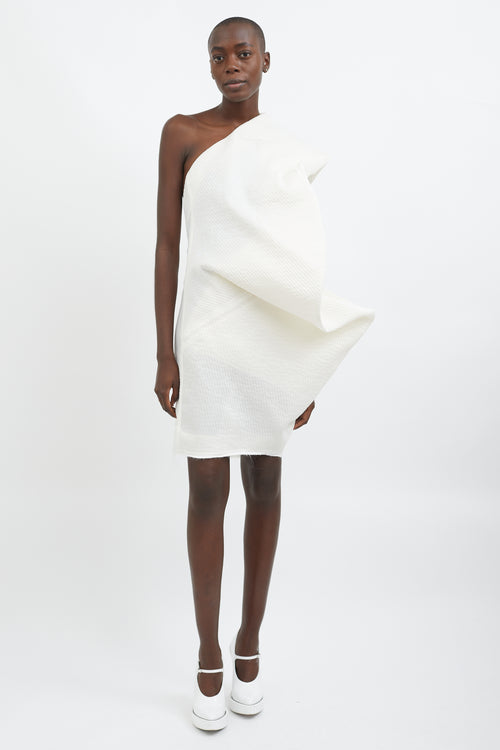 Rick Owens SS18 White Bouquet Tunic  Dress