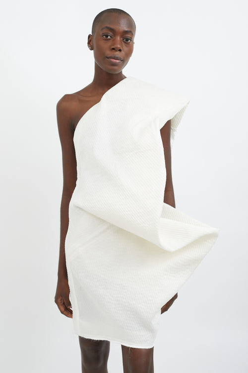 Rick Owens SS18 White Bouquet Tunic  Dress