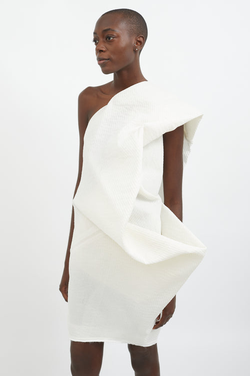 Rick Owens SS18 White Bouquet Tunic  Dress