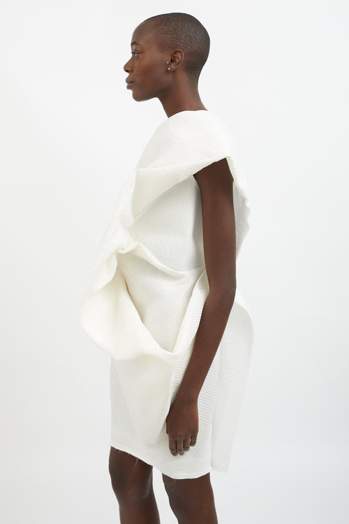 Rick Owens SS18 White Bouquet Tunic  Dress