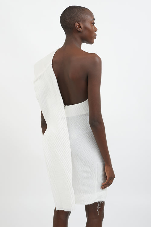 Rick Owens SS18 White Bouquet Tunic  Dress