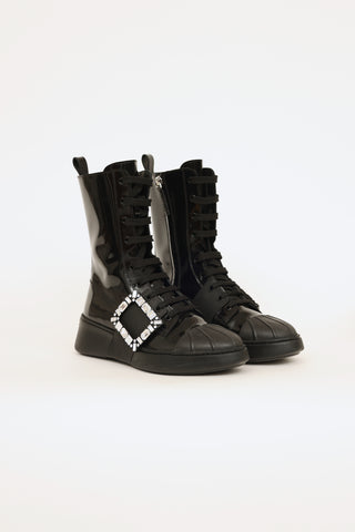 Roger Vivier Viv Skate Ranger Strass Boots