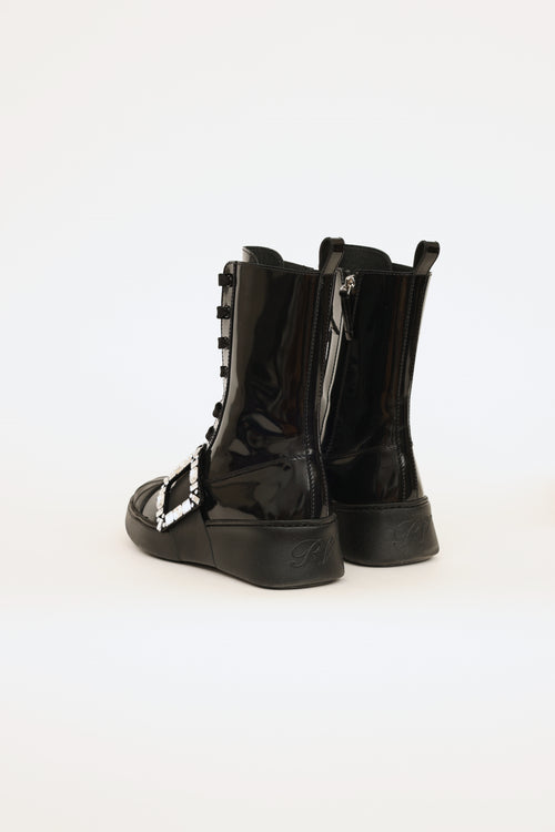 Roger Vivier Viv Skate Ranger Strass Boots