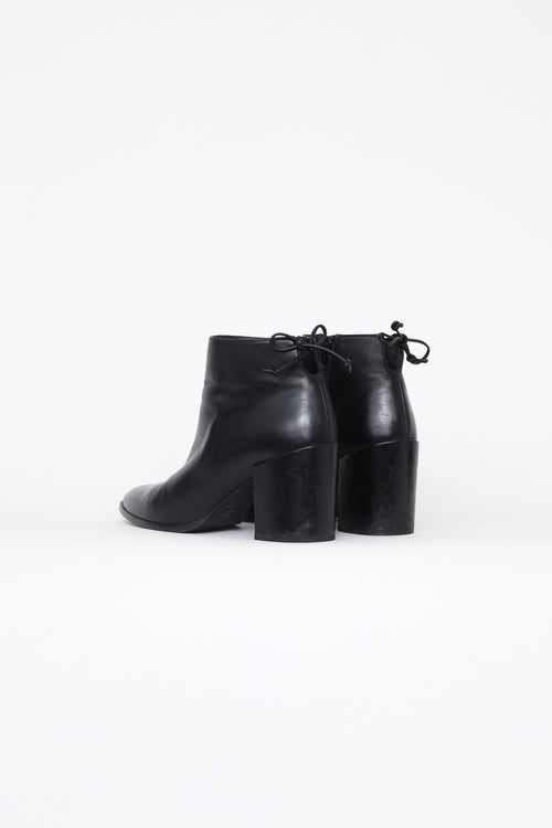 Stuart Weitzman Black Leather Ankle Boots