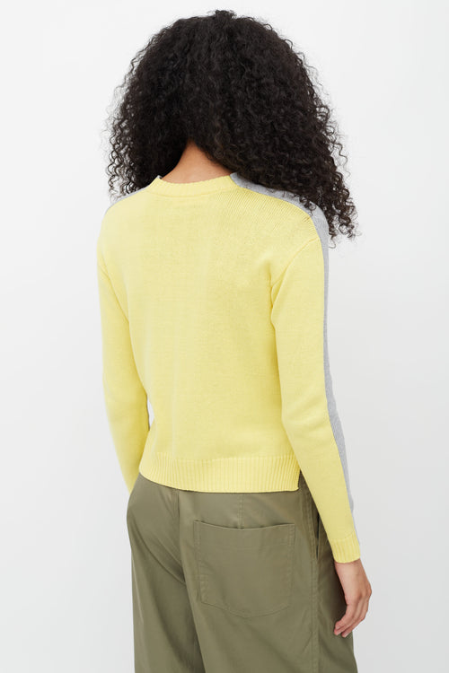 Sacai Luck Yellow 
Grey  Cardigan