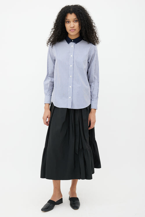 Sacai Navy Stripe 
Lace  Shirt