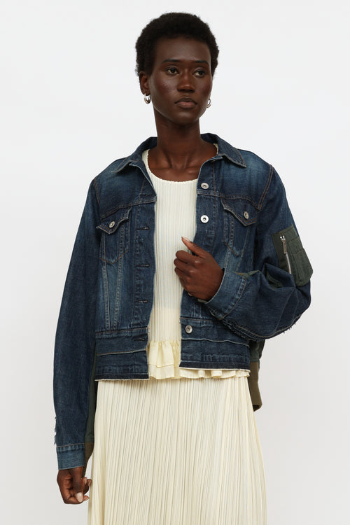 Sacai Denim 
Green Panel Jacket