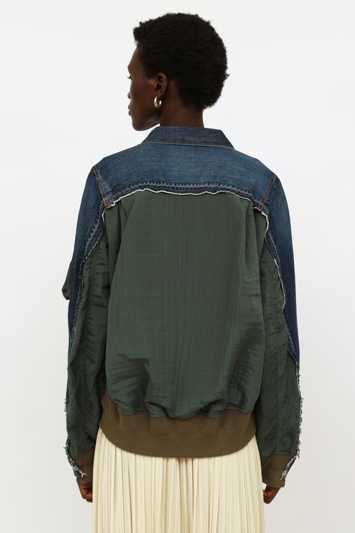 Sacai Denim 
Green Panel Jacket