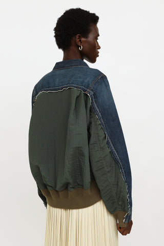 Sacai Denim 
Green Panel Jacket