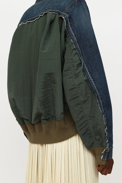 Sacai Denim 
Green Panel Jacket