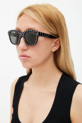 Saint Laurent Black Studded SL100LOU Sunglasses