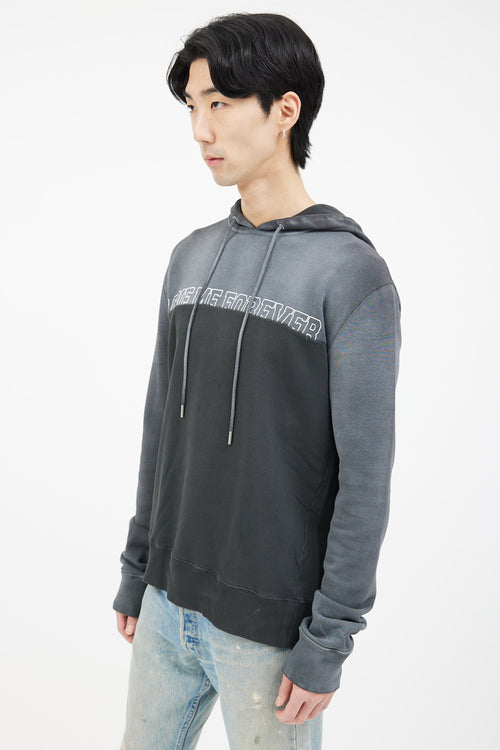 Saint Laurent Grey Two Tone Love Me Forever Hoodie