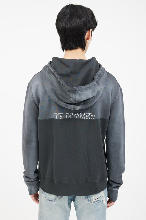 Saint Laurent Grey Two Tone Love Me Forever Hoodie